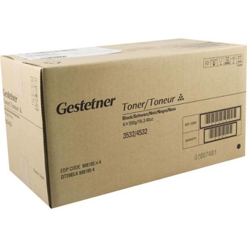 Picture of Gestetner 89887 (Type 3110D, 4800157, 888181, 9887) Black Toner Bottles (4 pack) (30000 Yield)