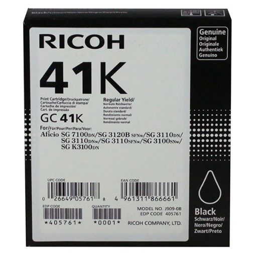 Picture of Ricoh 405-761 Black Inkjet Cartridge (2500 Yield)