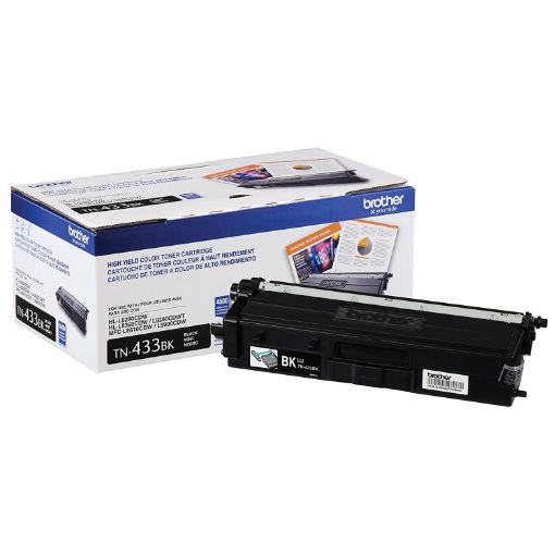 Picture of Brother TN-433BK High Yield Black Toner Cartridge (4000 Yield)