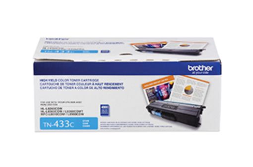 Picture of Brother TN-433C High Yield Cyan Toner Cartridge (4500 Yield)