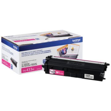 Brother TN-433M High Yield Magenta Toner Cartridge (4000 Yield) Brother TN-433M High Yield Magenta Toner Cartridge (4000 Yield)