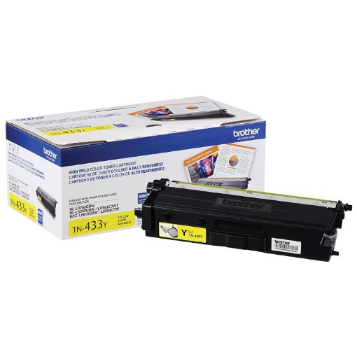 Picture of Brother TN-433Y High Yield Yellow Toner Cartridge (4000 Yield)