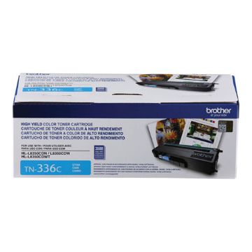 Brother TN-336c High Yield Cyan Toner Cartridge (3500 Yield) Brother TN-336c High Yield Cyan Toner Cartridge (3500 Yield)