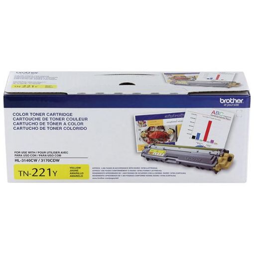 Picture of Brother TN-221Y Yellow Toner Cartridge (1400 Yield)