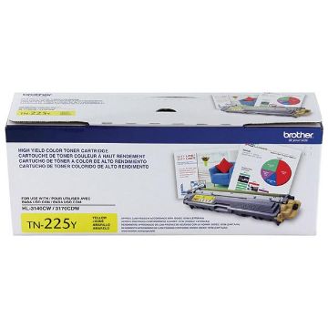 Brother TN-225Y High Yield Yellow Toner Cartridge (2200 Yield) Brother TN-225Y High Yield Yellow Toner Cartridge (2200 Yield)