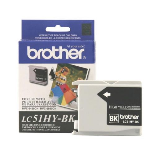 Picture of Brother LC51BK Black Inkjet Cartridge (500 Yield)