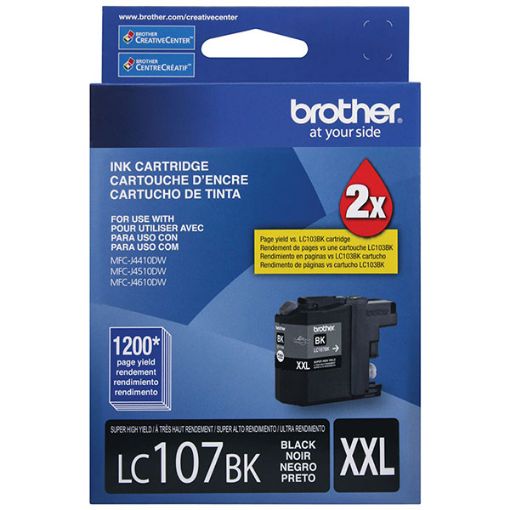 Picture of Brother LC107BK Extra High Yield Black Ink Cartridge (1200 Yield)
