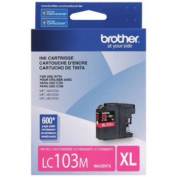 Brother LC103M High Yield Magenta InkJet Ink (600 Yield) Brother LC103M High Yield Magenta InkJet Ink (600 Yield)