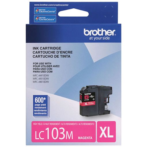 Picture of Brother LC103M High Yield Magenta InkJet Ink (600 Yield)