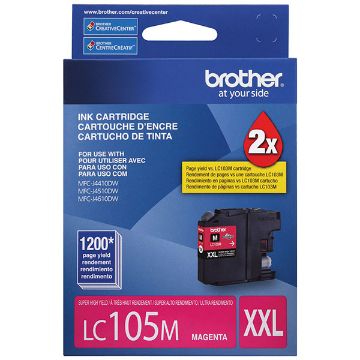 Brother LC105M Extra High Yield Magenta Ink Cartridge (1200 Yield) Brother LC105M Extra High Yield Magenta Ink Cartridge (1200 Yield)