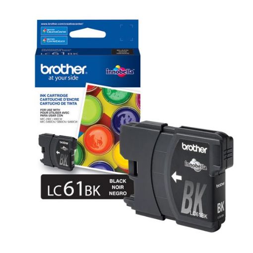 Picture of Brother LC61BK Black Inkjet Cartridge (450 Yield)