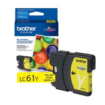 Brother LC61Y Yellow Inkjet Cartridge (325 Yield) Brother LC61Y Yellow Inkjet Cartridge (325 Yield)