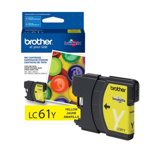 Picture of Brother LC61Y Yellow Inkjet Cartridge (325 Yield)