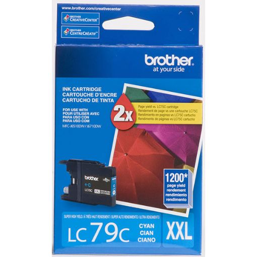 Picture of Brother LC79C Extra High Yield Cyan Inkjet Cartridge (1200 Yield)