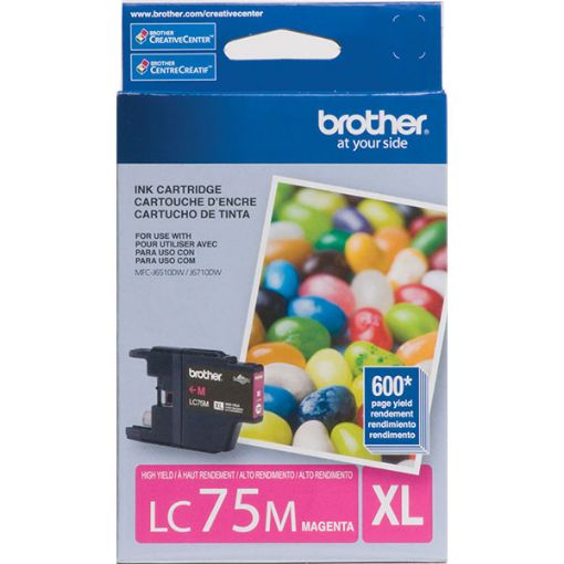 Picture of Brother LC75M High Yield Magenta Inkjet Cartridge (600 Yield)