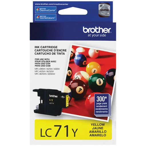 Picture of Brother LC71Y Yellow Ink Cartridge (300 Yield)