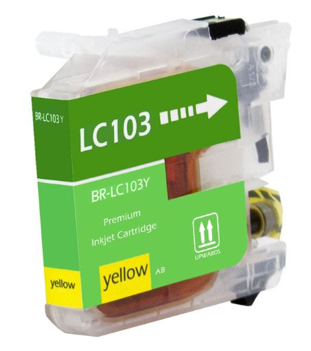 Picture of Compatible LC101Y High Yield Yellow Inkjet Cartridge (600 Yield)