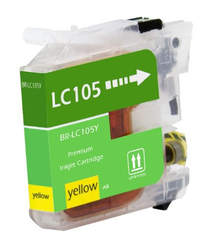 Picture of Compatible LC105Y Extra High Yield Yellow Ink Cartridge (1200 Yield)