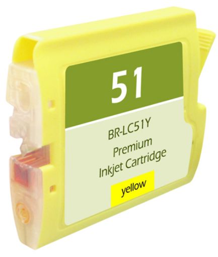 Picture of Compatible LC51Y Yellow Inkjet Cartridge (400 Yield)
