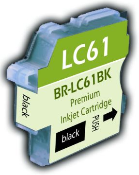 Compatible LC61BK Black Inkjet Cartridge (450 Yield) Compatible LC61BK Black Inkjet Cartridge (450 Yield)