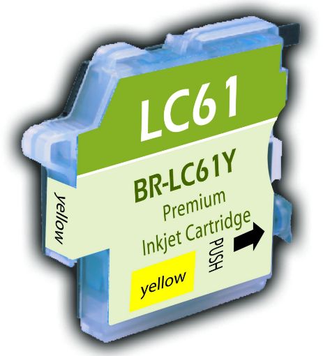 Picture of Compatible LC61Y Yellow Inkjet Cartridge (325 Yield)