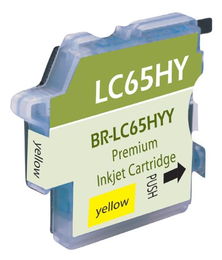 Picture of Compatible LC65HYY Yellow Inkjet Cartridge (750 Yield)