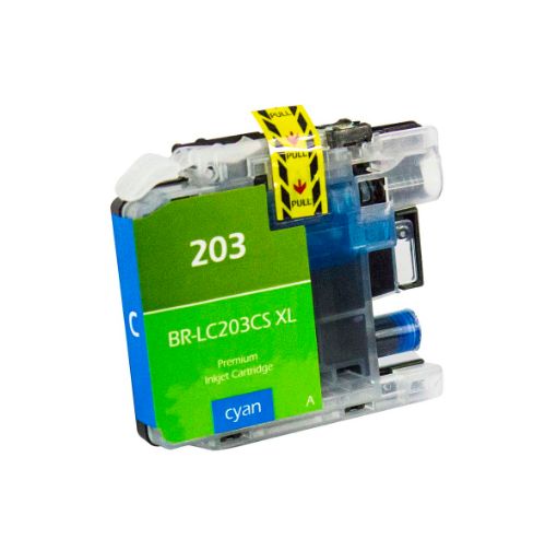 Picture of Compatible LC203C High Yield Cyan Inkjet Cartridge (550 Yield)