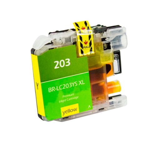 Picture of Compatible LC203Y High Yield Yellow Inkjet Cartridge (550 Yield)