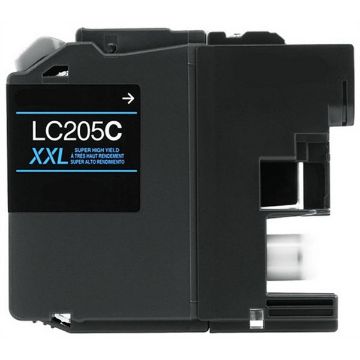 Compatible LC205C (LC205CXXLC) Super High Yield Cyan Inkjet Cartridge (1200 Yield), No Box  Compatible LC205C (LC205CXXLC) Super High Yield Cyan Inkjet Cartridge (1200 Yield), No Box