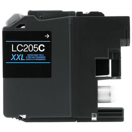 Picture of Compatible LC205C (LC205CXXLC) Super High Yield Cyan Inkjet Cartridge (1200 Yield), No Box