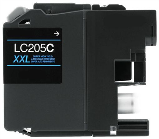 Picture of Compatible LC205C (LC205CXXLC) Super High Yield Cyan Inkjet Cartridge (1200 Yield)