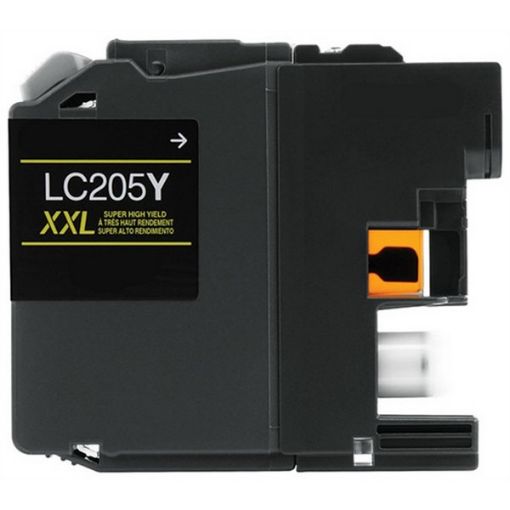 Picture of Compatible LC205Y (LC205YXXLY) Super High Yield Yellow Inkjet Cartridge (1200 Yield), No Box