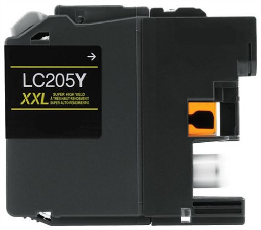 Picture of Compatible LC205Y (LC205YXXLY) Super High Yield Yellow Inkjet Cartridge (1200 Yield)