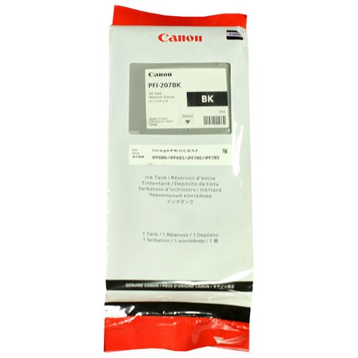 Picture of Canon 8789B001 (PFI-207Bk) Black Ink Cartridge (300 Yield)