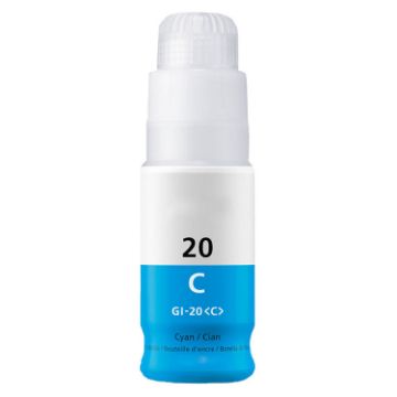 Compatible 3394C001 (GI-20C) Cyan Dye Ink Bottle (7700 Yield)  Compatible 3394C001 (GI-20C) Cyan Dye Ink Bottle (7700 Yield)