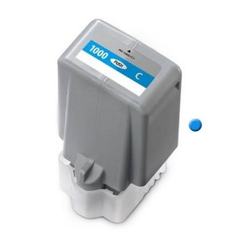 Remanufactured PFI-1000C (0547C002) Cyan Pigment Ink Cartridge (80 ml)  Remanufactured PFI-1000C (0547C002) Cyan Pigment Ink Cartridge (80 ml)