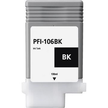 Remanufactured 6621B001AA (PFI-106BK) Black Inkjet Cartridge (130 ml)  Remanufactured 6621B001AA (PFI-106BK) Black Inkjet Cartridge (130 ml)