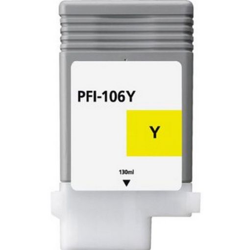 Picture of Remanufactured 6624B001AA (PFI-106Y) Yellow Inkjet Cartridge (130 ml)
