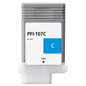Compatible 6706B001 (PFI-107C) Cyan Ink Cartridge (130 ml)  Compatible 6706B001 (PFI-107C) Cyan Ink Cartridge (130 ml)