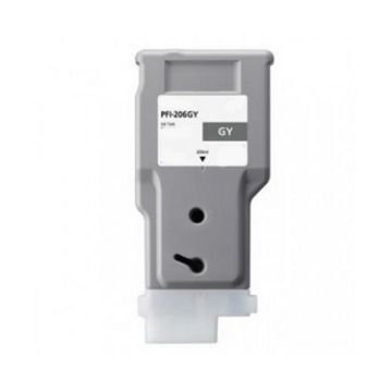 Remanufactured 5312B001 (PFI-206GY) Gray Ink Cartridge (300 ml) Remanufactured 5312B001 (PFI-206GY) Gray Ink Cartridge (300 ml)