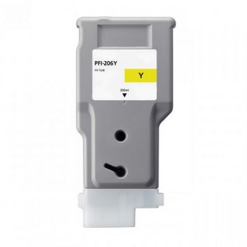 Remanufactured 5306B001 (PFI-206Y) Yellow Ink Cartridge (300 ml) Remanufactured 5306B001 (PFI-206Y) Yellow Ink Cartridge (300 ml)