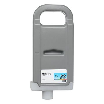 Remanufactured 0904B001 (PFI-701PC) Photo Cyan Inkjet Cartridge (700 ml)  Remanufactured 0904B001 (PFI-701PC) Photo Cyan Inkjet Cartridge (700 ml)
