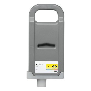 Remanufactured 0903B001 (PFI-701Y) Yellow Inkjet Cartridge (700 ml)  Remanufactured 0903B001 (PFI-701Y) Yellow Inkjet Cartridge (700 ml)