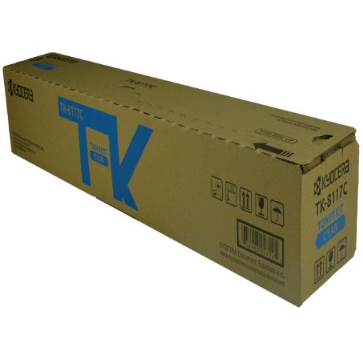 Picture of Kyocera Mita 1T02P3CUS0 (TK-8117C) Cyan Toner Cartridge (6000 Yield)