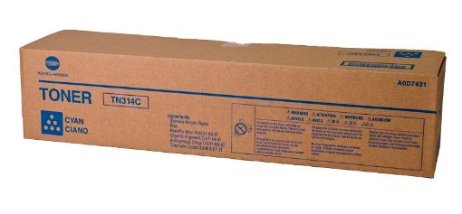 Picture of Konica Minolta A0D7431 (TN-314C) Cyan Toner Cartridge (20000 Yield)