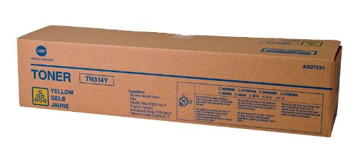 Picture of Konica Minolta A0D7231 (TN-314Y) Yellow Toner Cartridge (20000 Yield)