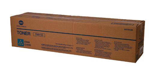 Picture of Konica Minolta A070430 (TN-611C) Cyan Laser Toner Cartridge (27000 Yield)