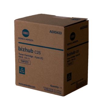 Show details for Konica Minolta A0X5433 (TNP27C) Cyan Toner Cartridge (6000 Yield) Picture of Konica Minolta A0X5433 (TNP27C) Cyan Toner Cartridge (6000 Yield)