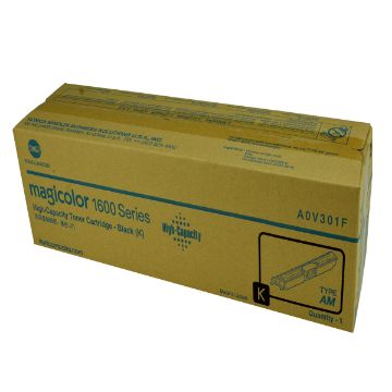 Show details for Konica Minolta A0V301F Black Toner Cartridge (2500 Yield) Picture of Konica Minolta A0V301F Black Toner Cartridge (2500 Yield)