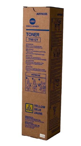 Picture of Konica Minolta A0VW235 (TN-612Y, A0VW230) Yellow Toner Cartridge (26500 Yield)